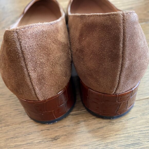 Soulier de couleur brun roux en suède et cuir - Picture 2 of 4